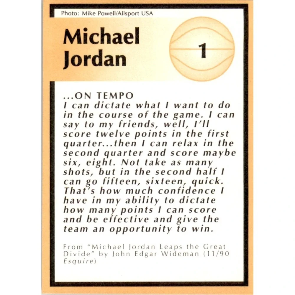 1991 Tuff Stuff Jr. Special Issue NBA FInals #1 Michael Jordan Chicago Bulls